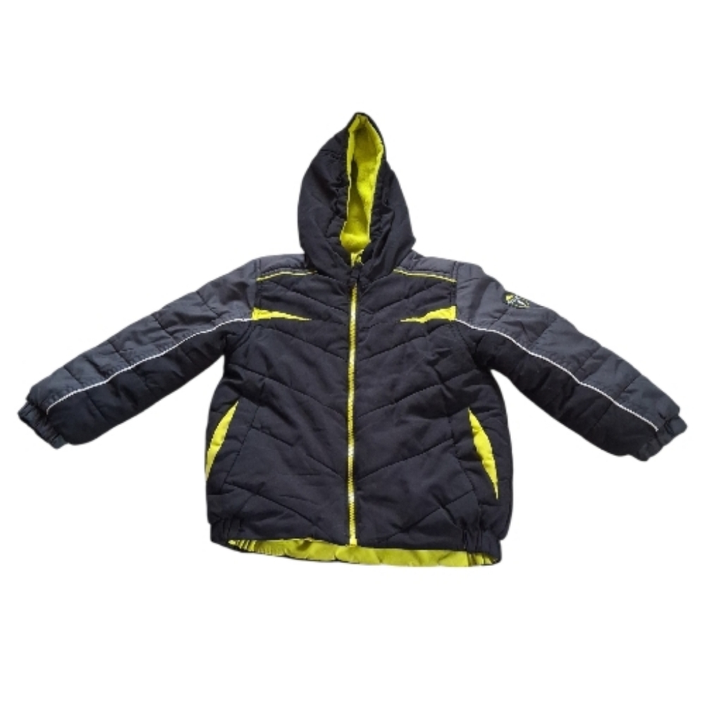 PROTECTION SYSTEM Kids Black and Yellow Puffer Jacket/4T